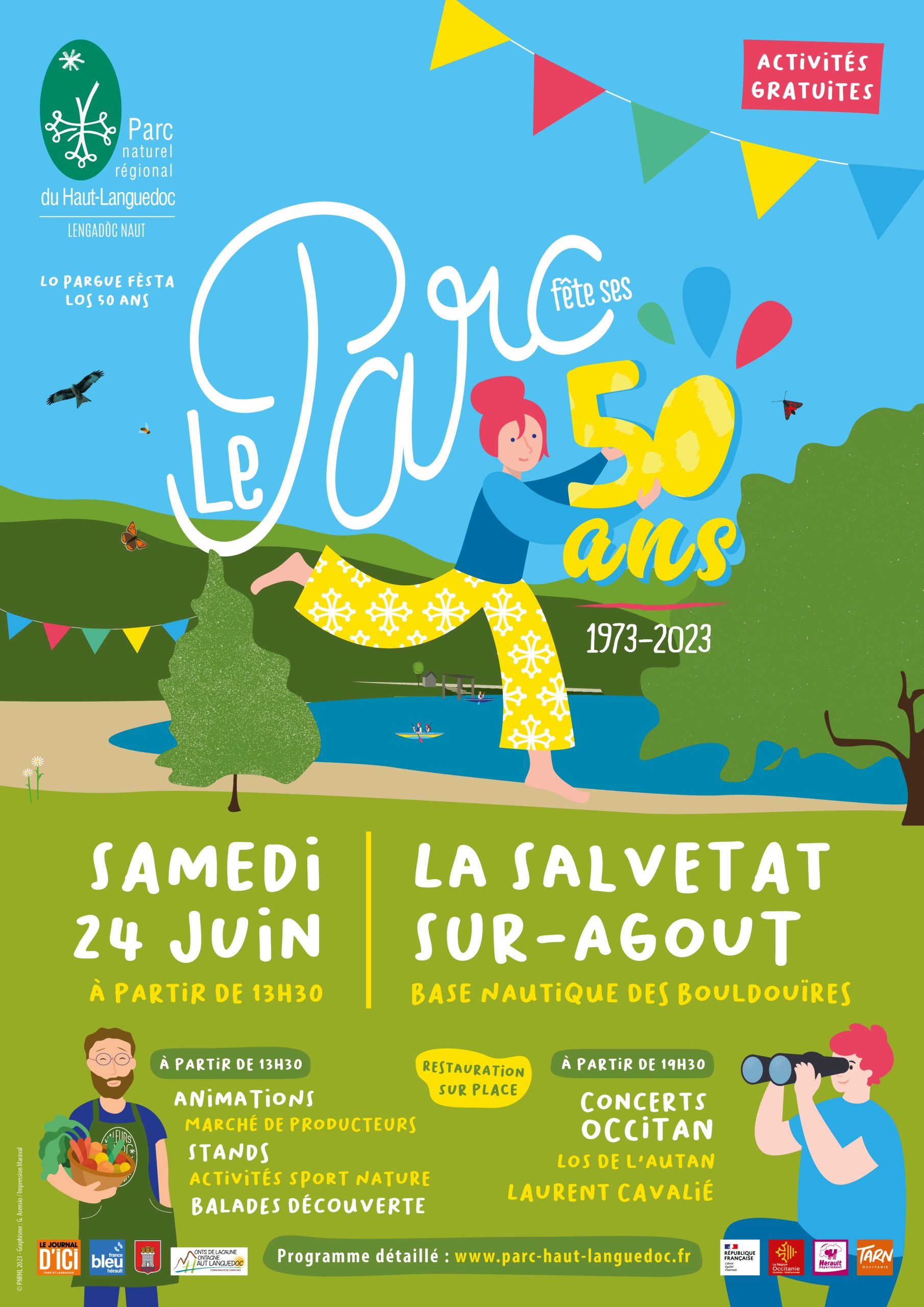 Fête du Parc, Samedi 24 juin de 13h30 à 22h30, base nautique des Bouldouïres à La Salvetat-sur-Agoût