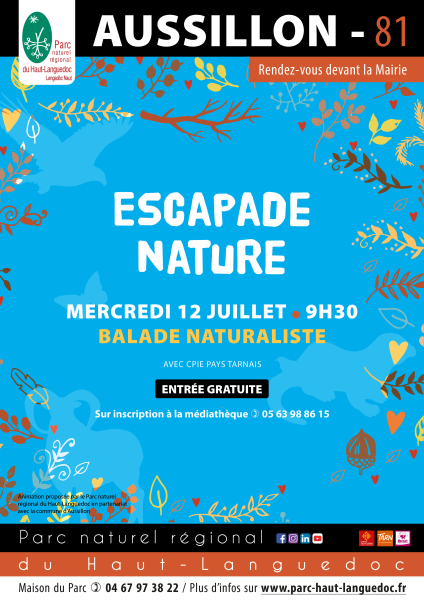 ESCAPADE NATURE à AUSSILLON mercredi 12 juillet 2023 à 9h30