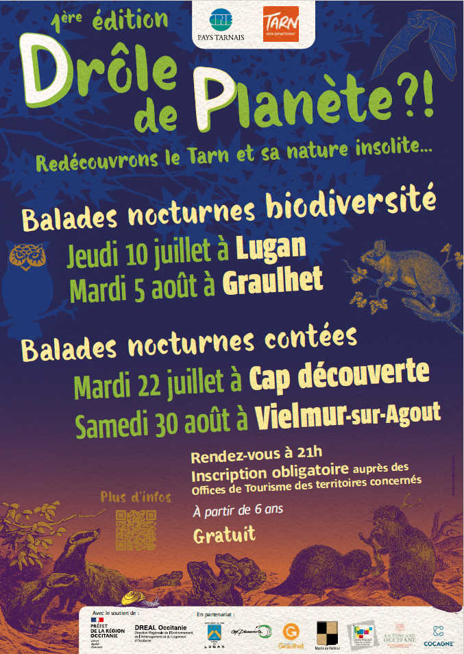 [Balade nocturne] biodiversité Jeudi 10 juillet à Lugan