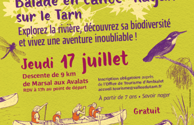 [Canoë-kayak] Balade sur le Tarn de Marsal aux Avalats Jeudi 17 juillet
