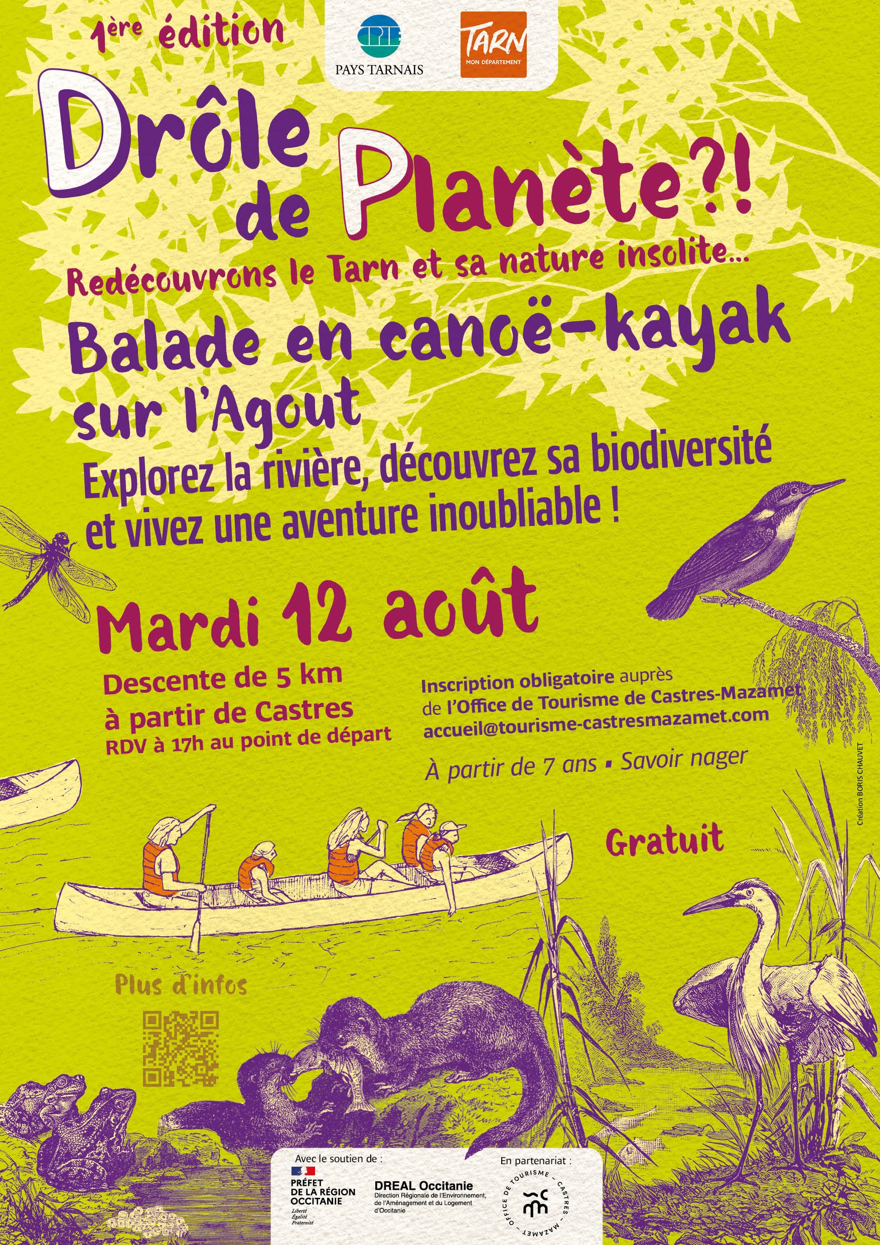 [Balade en canoë-kayak] à Castres le mardi 12 août