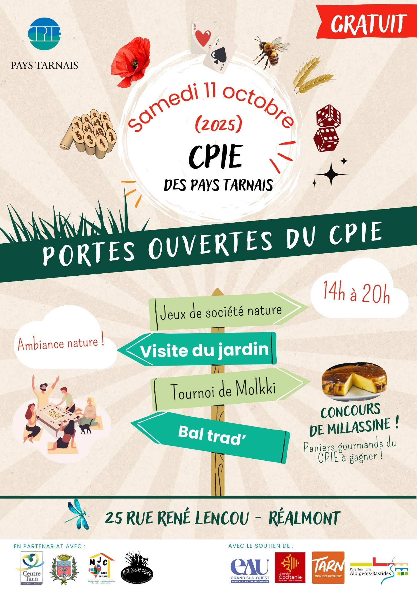 Journée Portes Ouvertes au CPIE des Pays Tarnais le Samedi 11 octobre à Réalmont