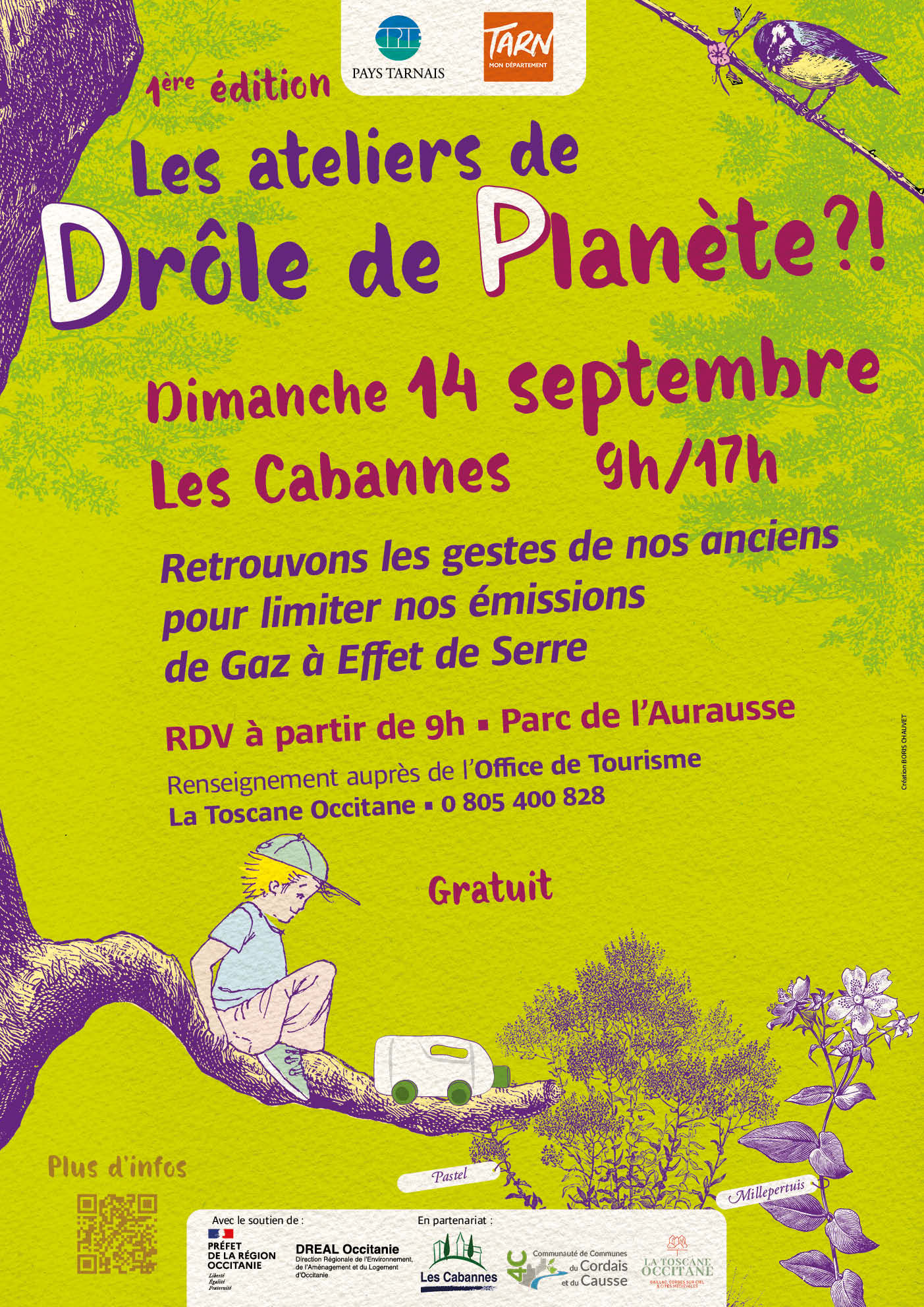 Les Cabannes dimanche 14 septembre de 9h à 17h journée d’activités enrichissantes ouverte à toute la famille !
