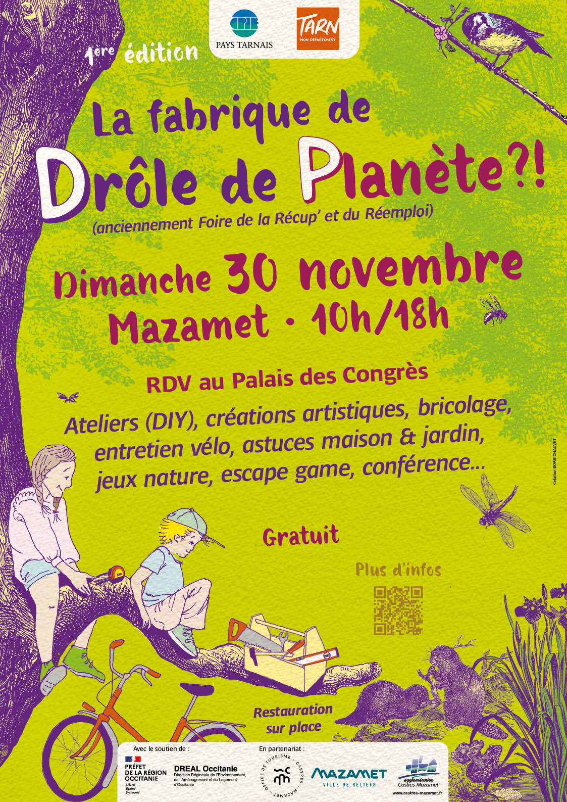 [Éco-activités créatives] La Fabrique de Drôle de Planète1ère édition – 30/11/2025 – Mazamet