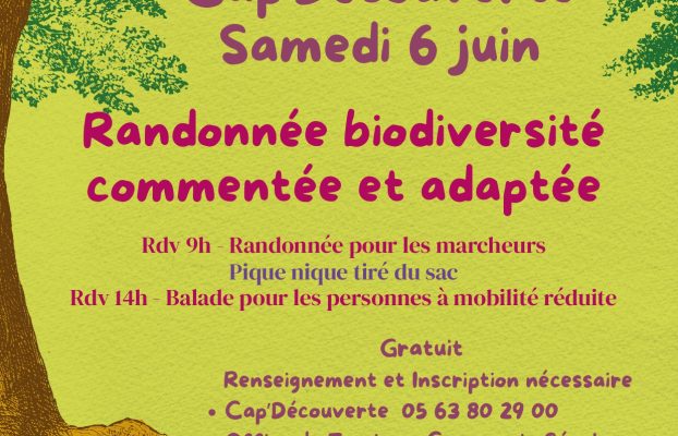 [Randonnée biodiversité] commentée et adaptée – Gratuite Cap&rsquo;Biodiversité, sur les chemins en terre minièreSamedi 6 juin 2026 à 9h ou 14h
