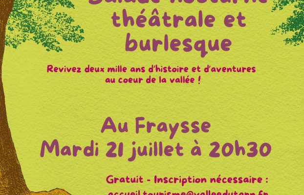 [Balade nocturne théâtrale] et burlesque Au Fraysse à 20h30 Mardi 21 juillet 2026